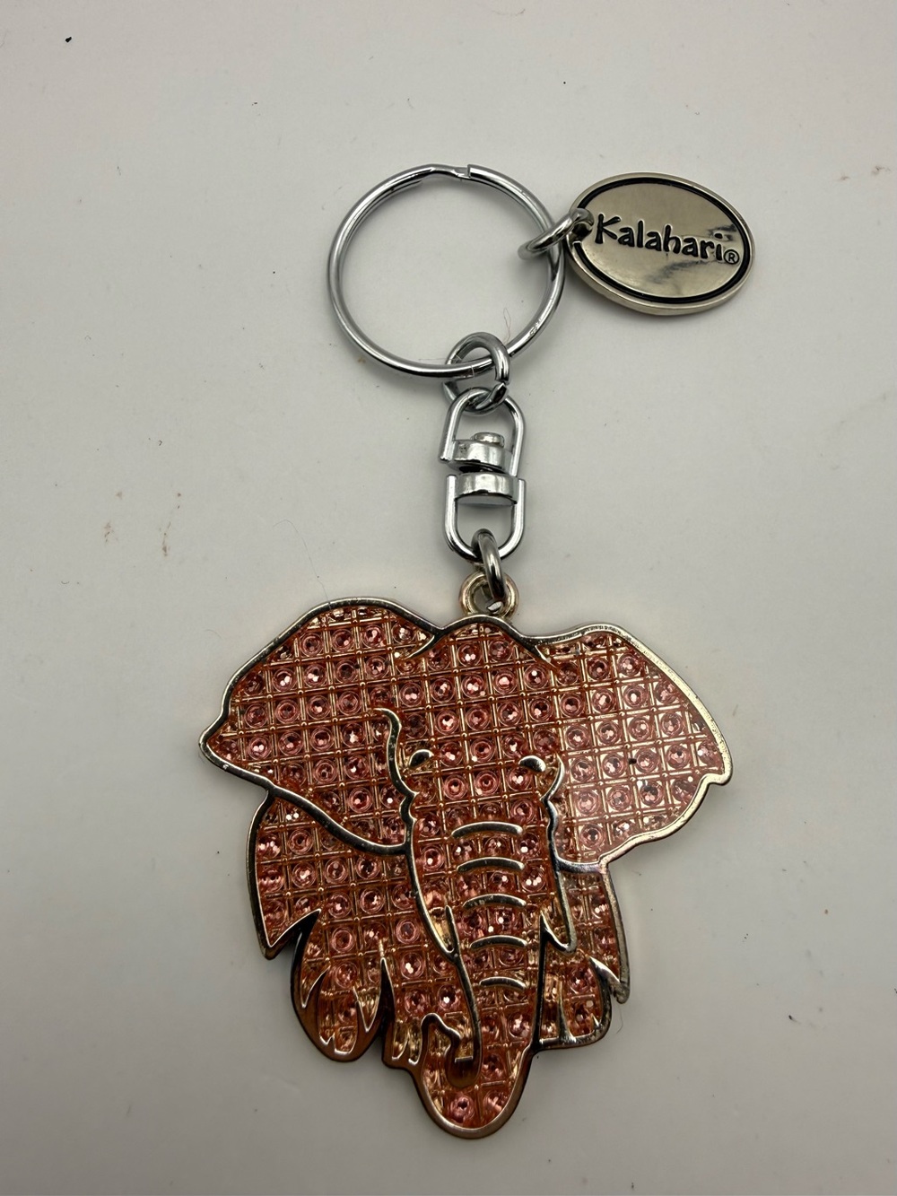 Kalahari Pink Keychain Pendant covered small sparking Rhinestones - Picture 2 of 4